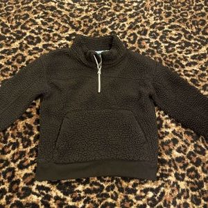 Black half zip cotton jacket
